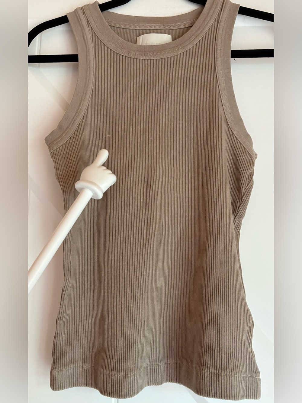 Citizens of Humanity Ribbed Tank Taupe Beige S - Picture 3 of 6